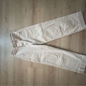 Madewell Beige Checkered Pants